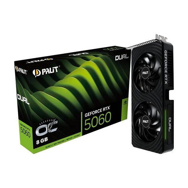 Palit GeForce RTX 5060 8GB GDDR7 Dual OC Κάρτα Γραφικών NE75060S19P1-GB2063D <span style="color: white; visibility:visible;">4710562245356</span>