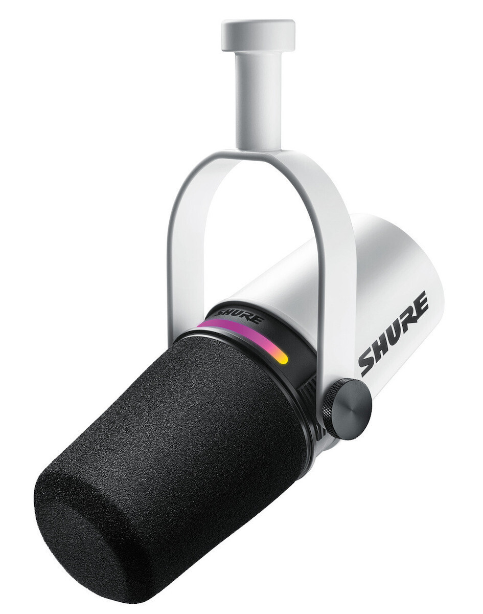 Shure MV7+ Δυναμικό Μικρόφωνο με Καλώδιο XLR / USB Shock Mounted για Φωνητικά σε Λευκό Χρώμα <span style="color: white; visibility:visible;">0042406812719</span>