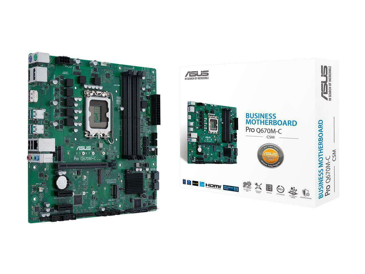 Asus Pro Q670M-C-CSM Motherboard Micro ATX με Intel 1700 Socket <span style="color: white; visibility:visible;">4711081518389</span>