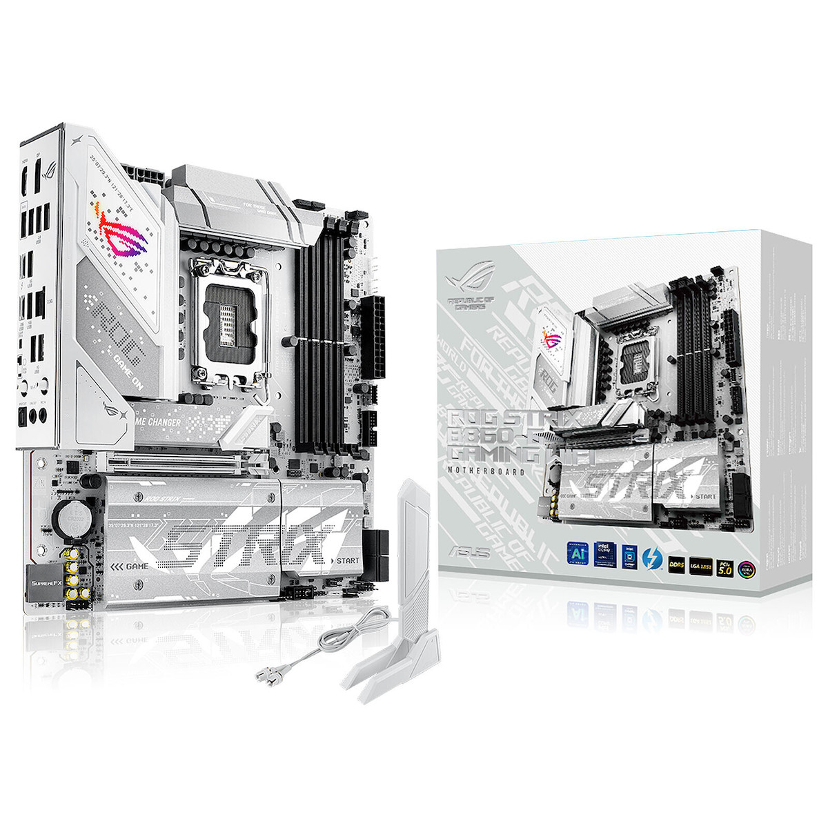 Asus ROG Strix B860-G GAMING WIFI Motherboard Micro ATX με Intel Socket <span style="color: white; visibility:visible;">4711387806838</span>