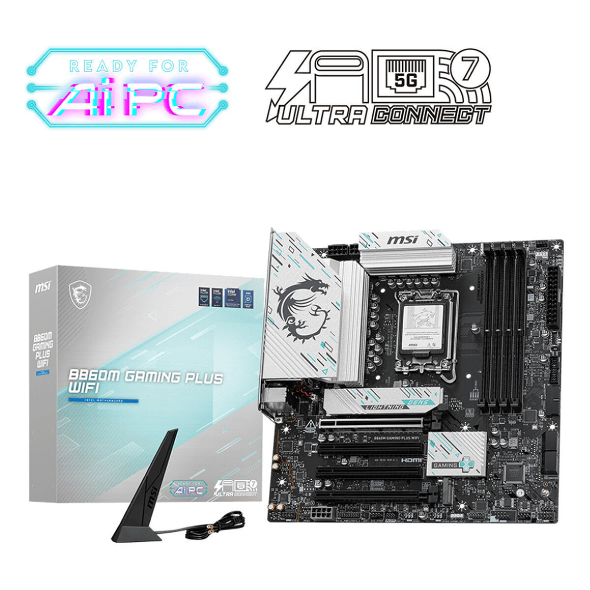 MSI B860M Gaming Plus WIFI Motherboard Micro ATX με Intel 1851 Socket <span style="color: white; visibility:visible;">4711377286558</span>