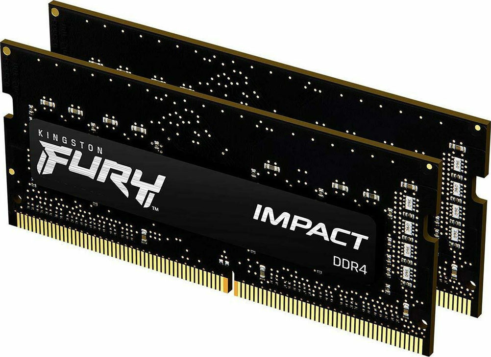 Kingston Fury Impact DDR4 32GB RAM με 2x16GB Modules και Ταχύτητα 3200 για Laptop KF432S20IBK2/32 0740617318388