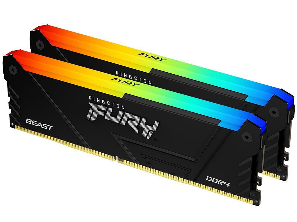 Kingston FURY Beast RGB DDR4 με Module 1x32GB και Ταχύτητα 3200 για Desktop KF432C16BB12AK2/32 <span style="color: white; visibility:visible;">0740617337969</span>