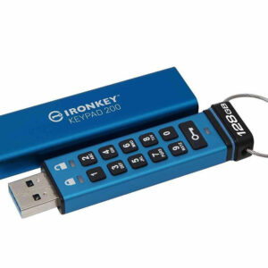 Kingston IronKey Keypad 128GB USB 3.2 Stick Μπλε <span style="color: white; visibility:visible;">0740617330069</span>