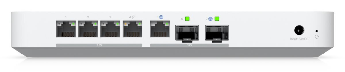 Ubiquiti Uxg-fiber Unifi Dual Wan Gateway Fiber Quad-core 2200mhz 4gb 1x10gbe Wan 1xsfp+ Wan 4x2.5gbe 1xsfp+ Lan 1xpoe-out <span style="color: white; visibility:visible;">0810177161530</span>