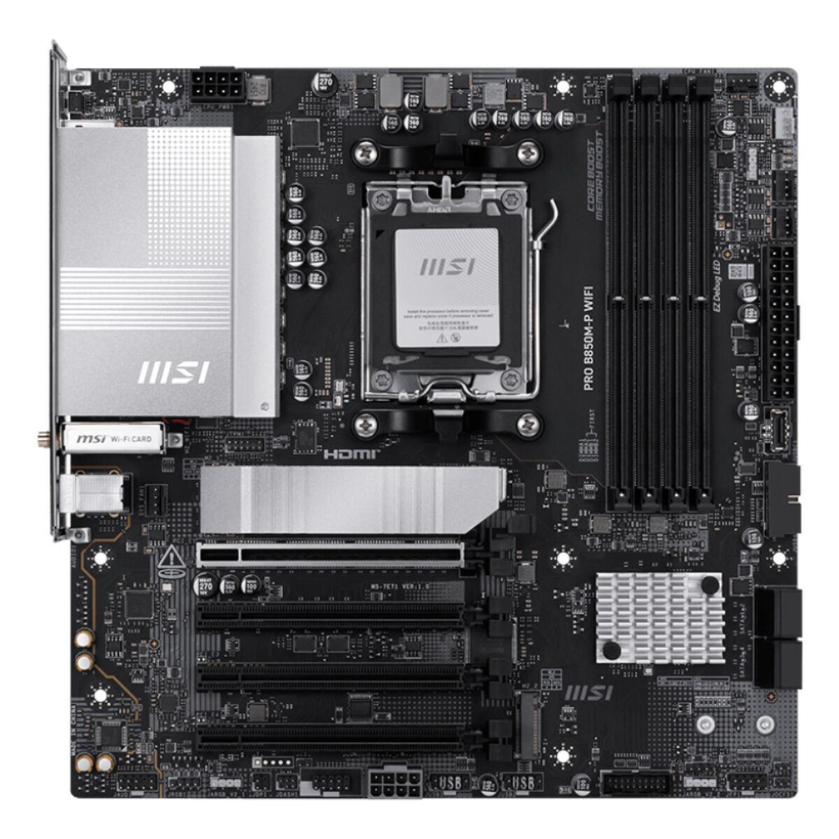 MSI Pro B850M-P Wifi Motherboard Micro ATX με AMD AM5 Socket <span style="color: white; visibility:visible;">4711377350181</span>
