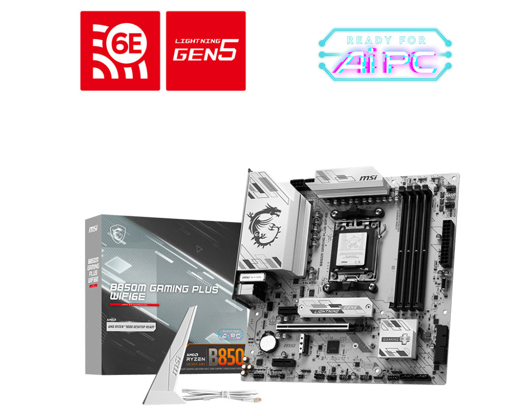 MSI B850M Gaming Plus WIFI6E Motherboard Micro ATX με AMD AM5 Socket 7E81-001R <span style="color: white; visibility:visible;">4711377365345</span>