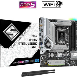 ASRock B760M Steel Legend WiFi Motherboard Micro ATX με Intel 1700 Socket <span style="color: white; visibility:visible;">4710483941795</span>