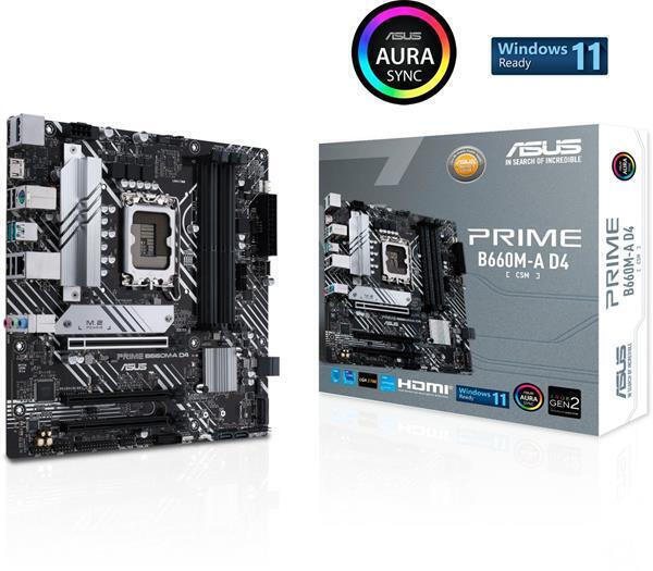 Asus Prime B660M-A D4-CSM Motherboard Micro ATX με Intel 1700 Socket <span style="color: white; visibility:visible;">4711081508045</span>