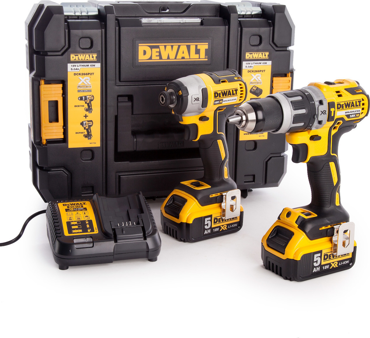 Dewalt DCK266P2T Σετ Κρουστικό Δραπανοκατσάβιδο & Παλμικό Κατσαβίδι Brushless 18V με 2 Μπαταρίες 5Ah και Θήκη <span style="color: white; visibility:visible;">5035048668733</span>