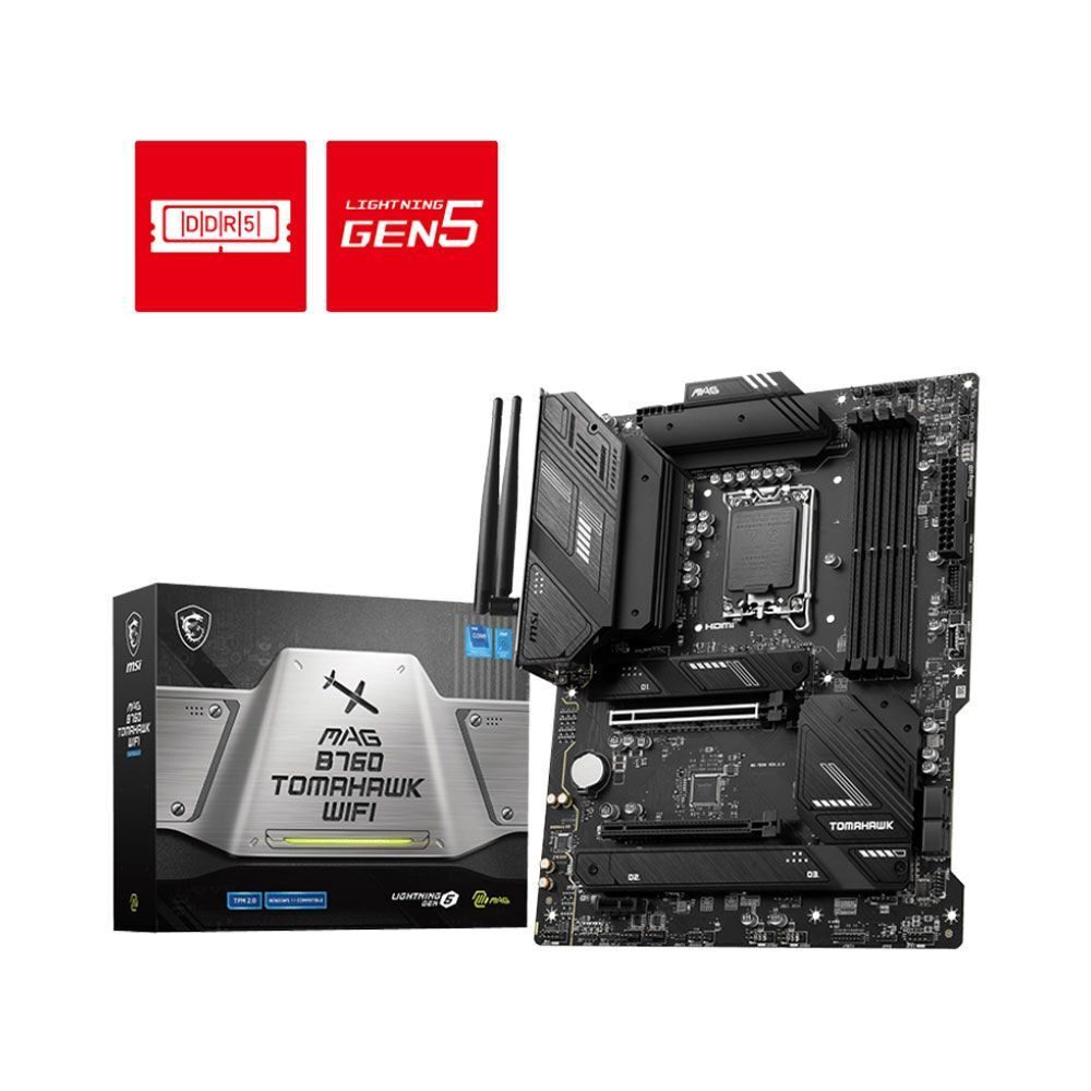MSI MAG B760 TOMAHAWK WIFI Motherboard ATX με Intel 1700 Socket <span style="color: white; visibility:visible;">4711377034210</span>