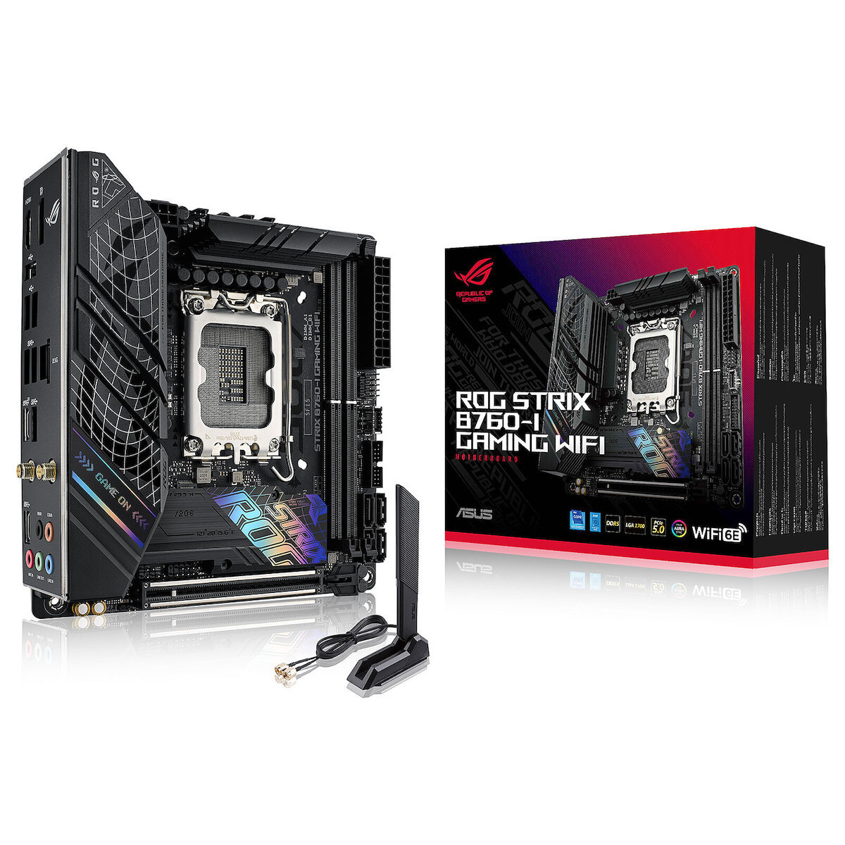 Asus ROG STRIX B760-I GAMING WIFI Motherboard Mini ITX με Intel 1700 Socket <span style="color: white; visibility:visible;">4711081997658</span>