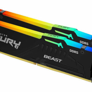 Kingston Fury Beast RGB DDR5 32GB RAM με 2x16GB Modules και Ταχύτητα 6000 για Desktop KF560C30BBEAK2-32 <span style="color: white; visibility:visible;">0740617342895</span>