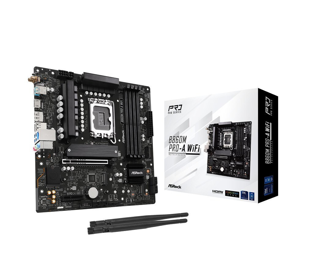ASRock B860M Pro-A WiFi Motherboard Micro ATX με Intel 1851 Socket <span style="color: white; visibility:visible;">4711581490307</span>
