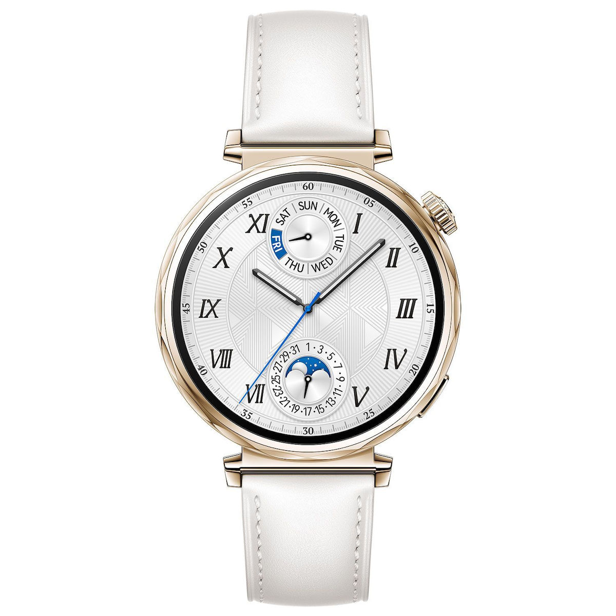 Huawei Watch GT 5 41mm Αδιάβροχο με Παλμογράφο (White Leather Strap) <span style="color: white; visibility:visible;">6942103131967</span>
